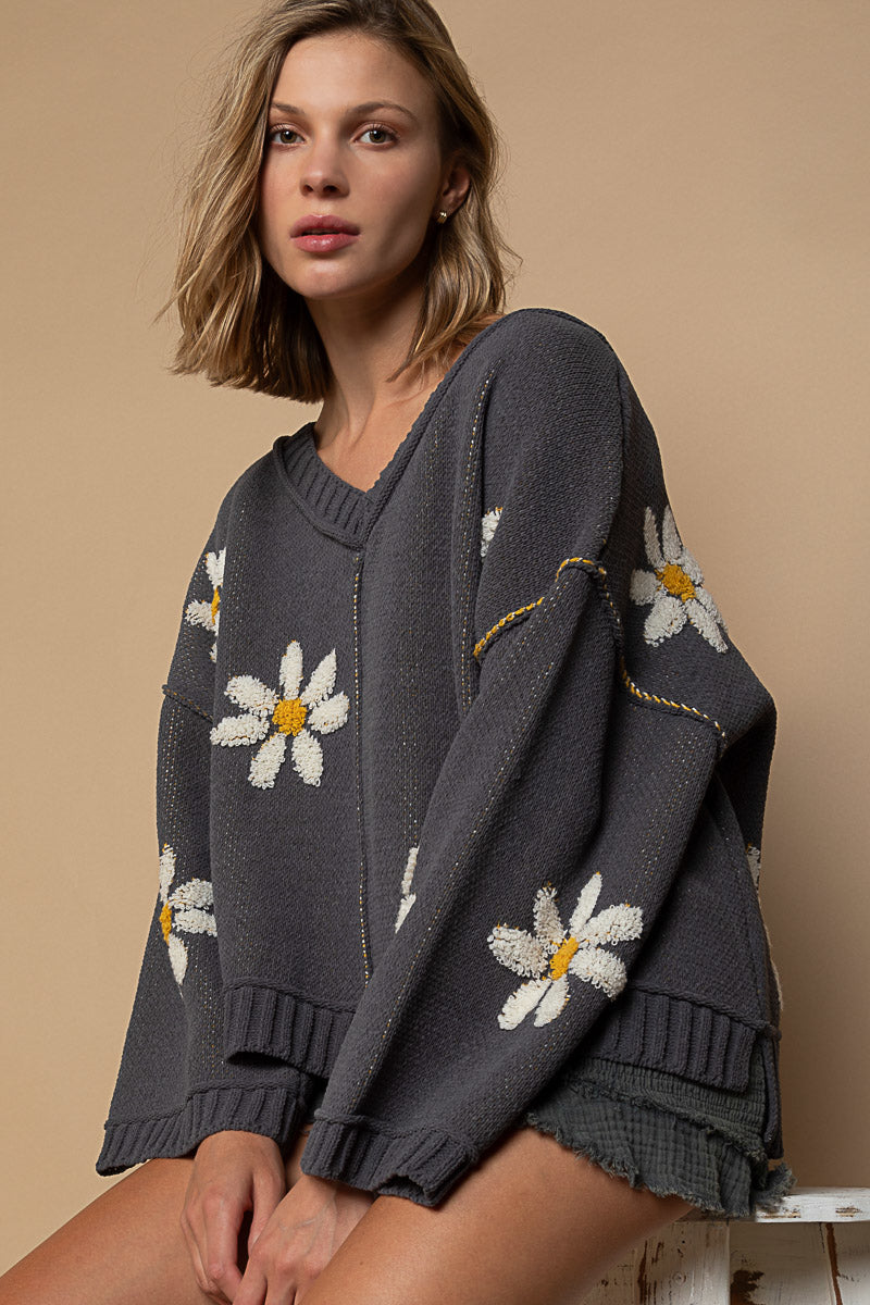 Floral Pullover Sweater