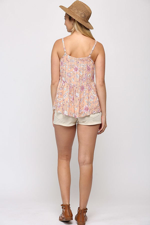 Blush Floral Cami Top